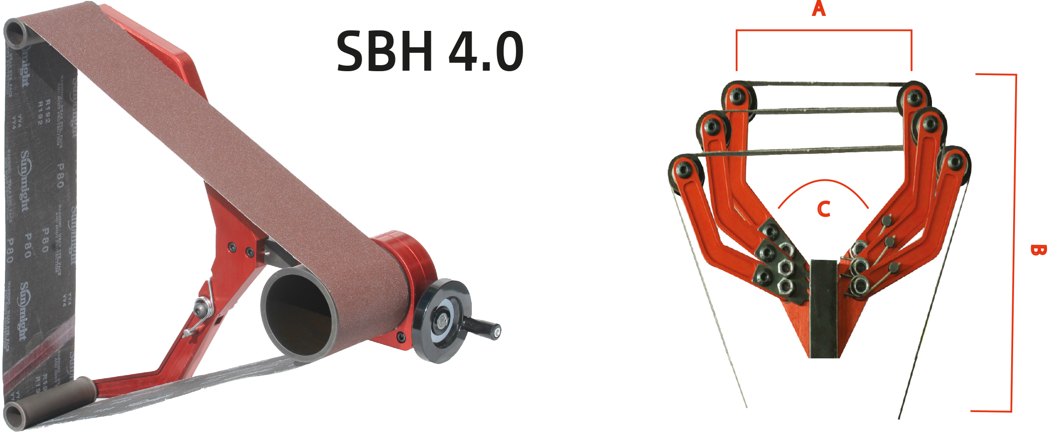 Sanding belt holder for lathes for industrial accidentprevention